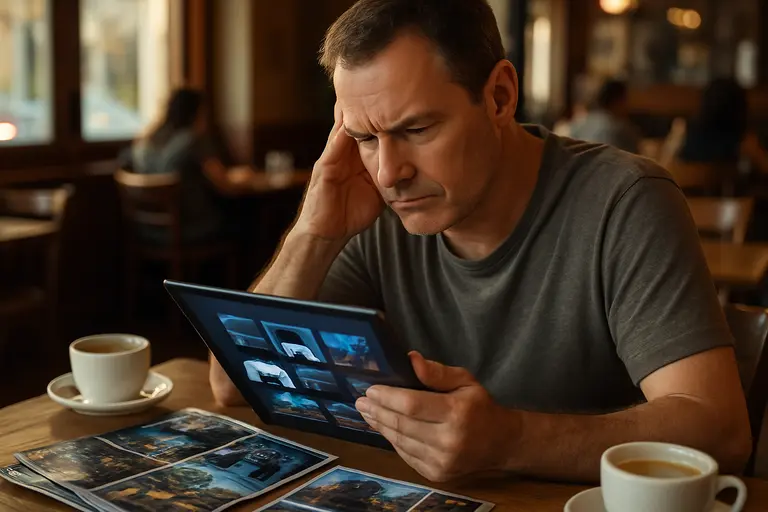 Player comparing subscription costs on a laptop with a controller nearby