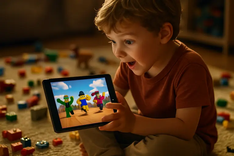Parent and child reviewing an in-game purchase screen together