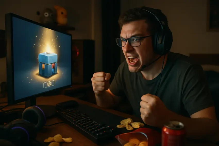 Loot Box Lawsuits shown through a gamer reviewing digital purchase options